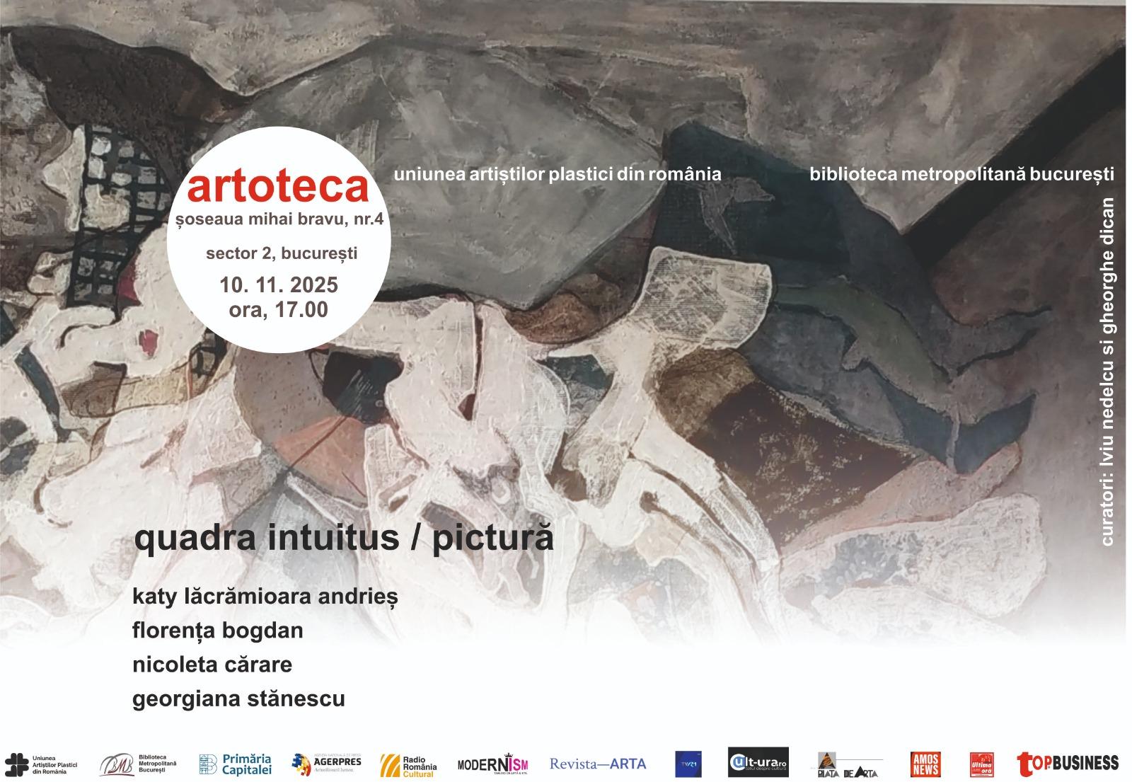 Vernisajul expoziției de pictură QUADRA INTUITUS la Galeria Artotecii BMB – Eveniment local de artă